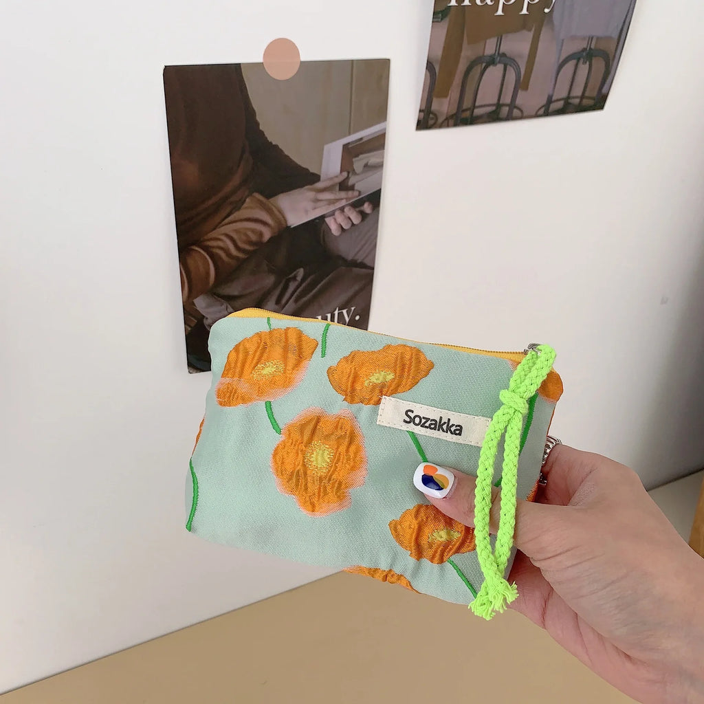 Kawaii Floral Travel Purse