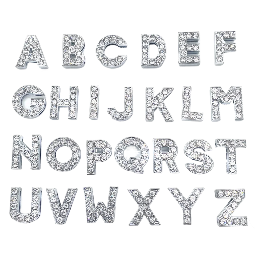 Rhinestones Letters Shoe Charms