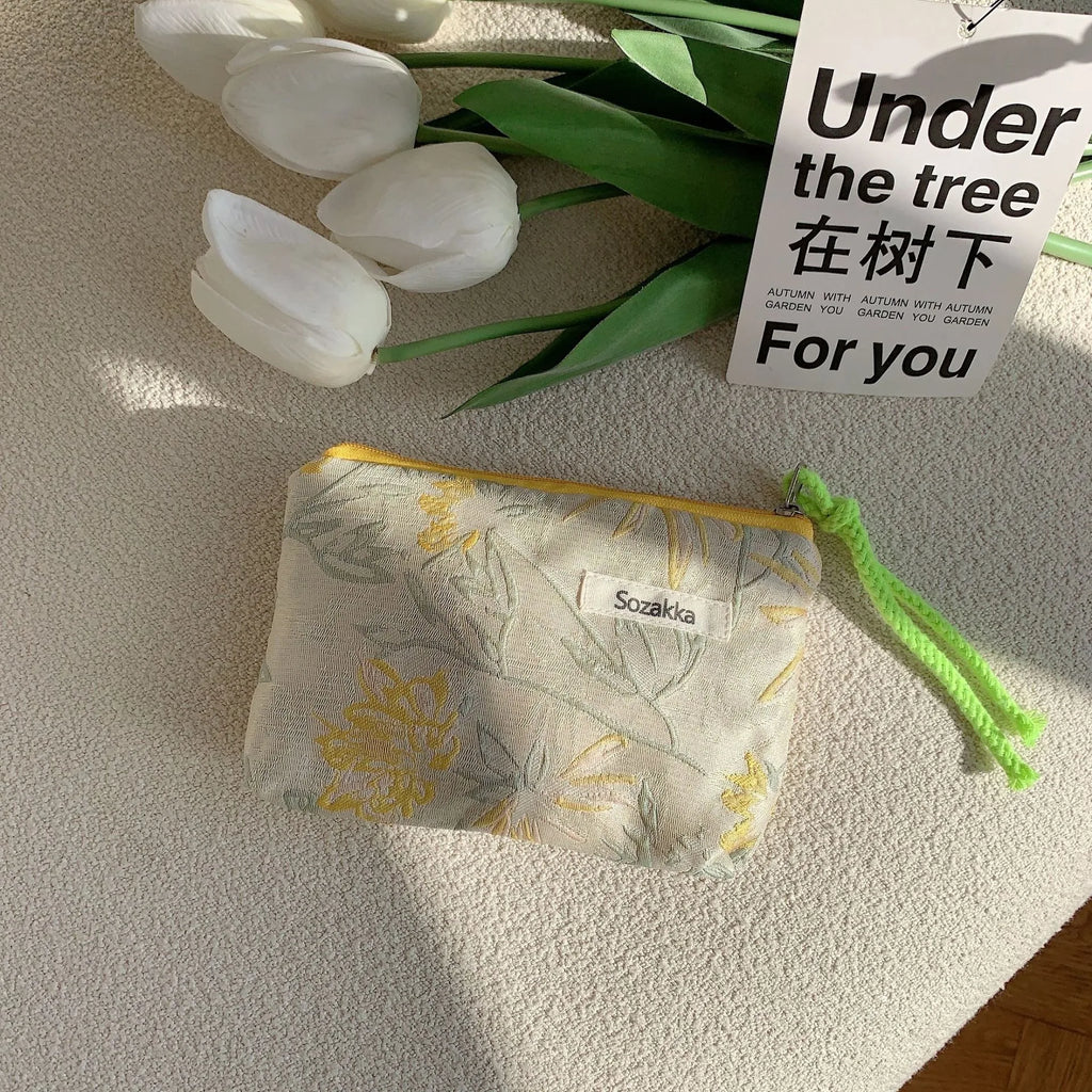 Kawaii Floral Travel Purse