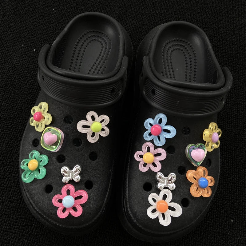 13pcs Vibrant Flower Croc Shoe Charms