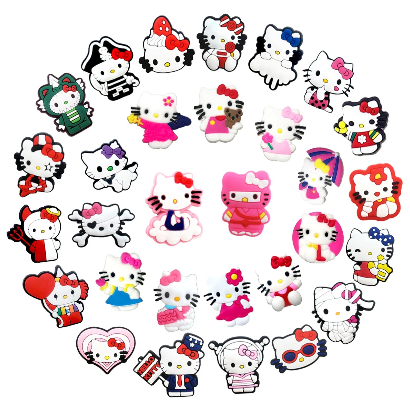 30 Pcs Kitty Series Shoe Charms