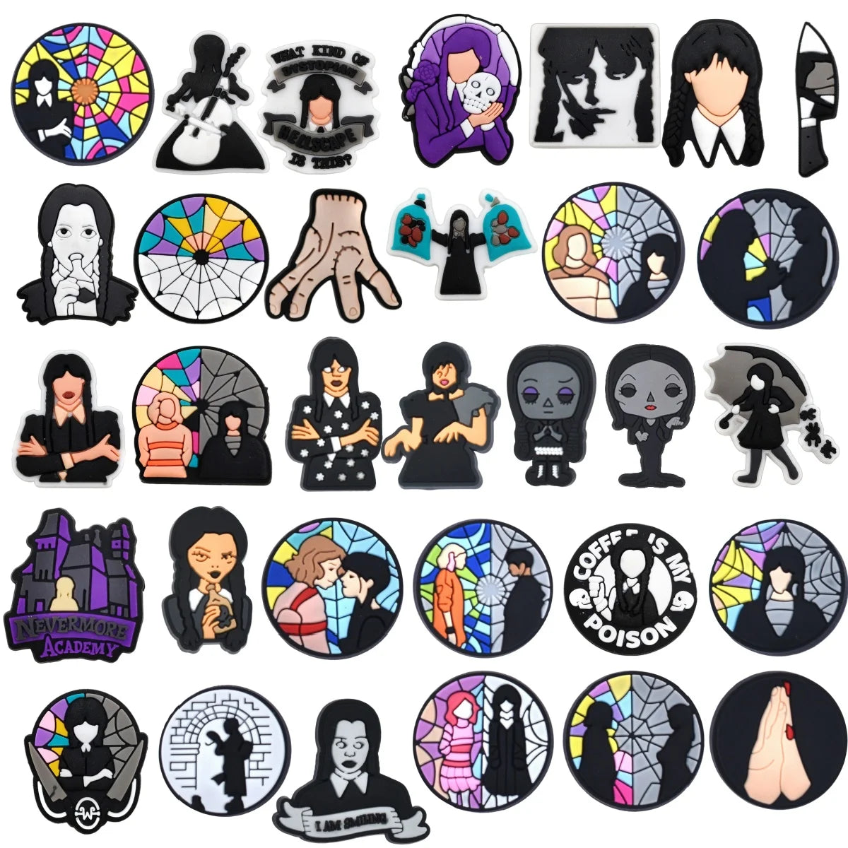 Wednesday Shoe Charms