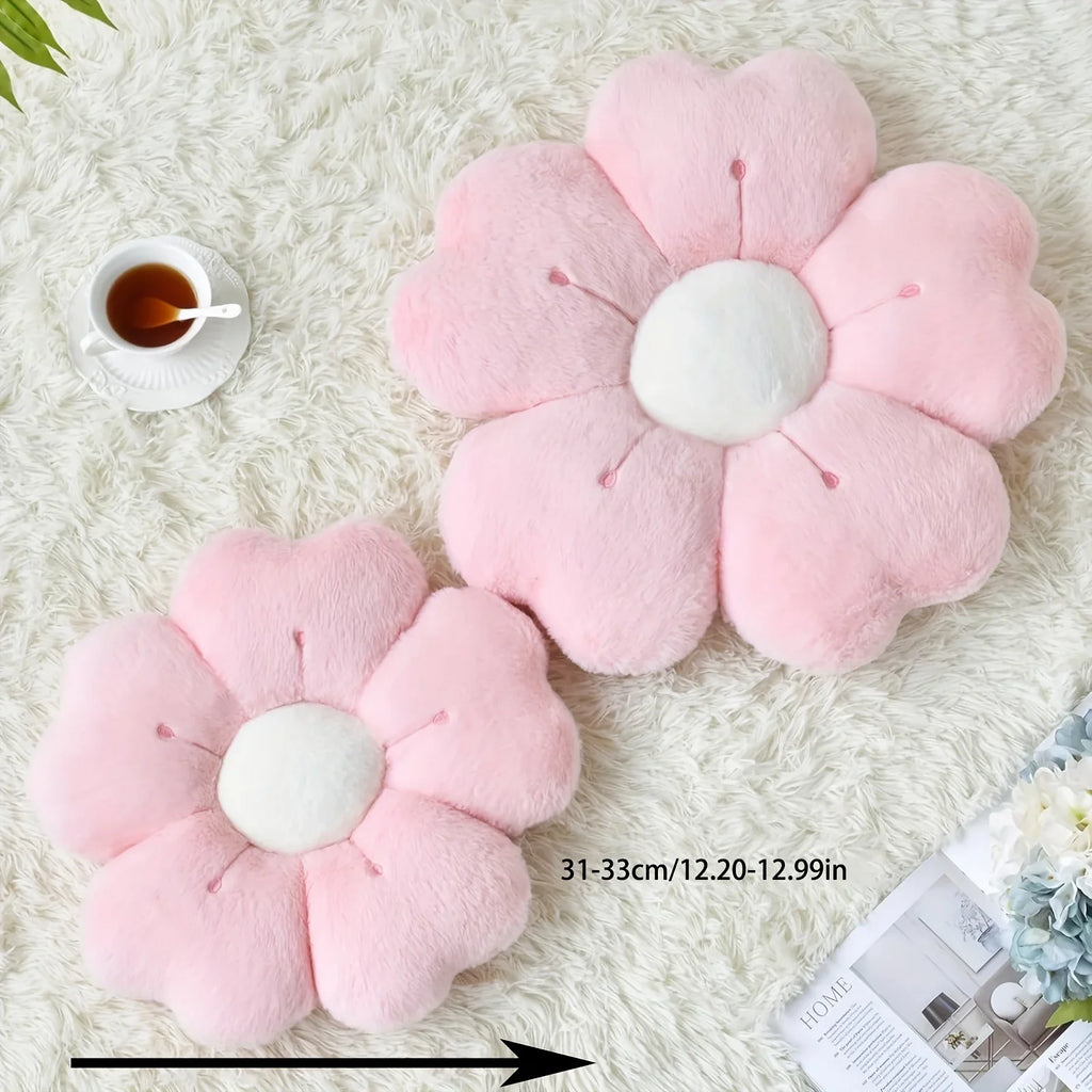 Plush Daisy Flower Pillow