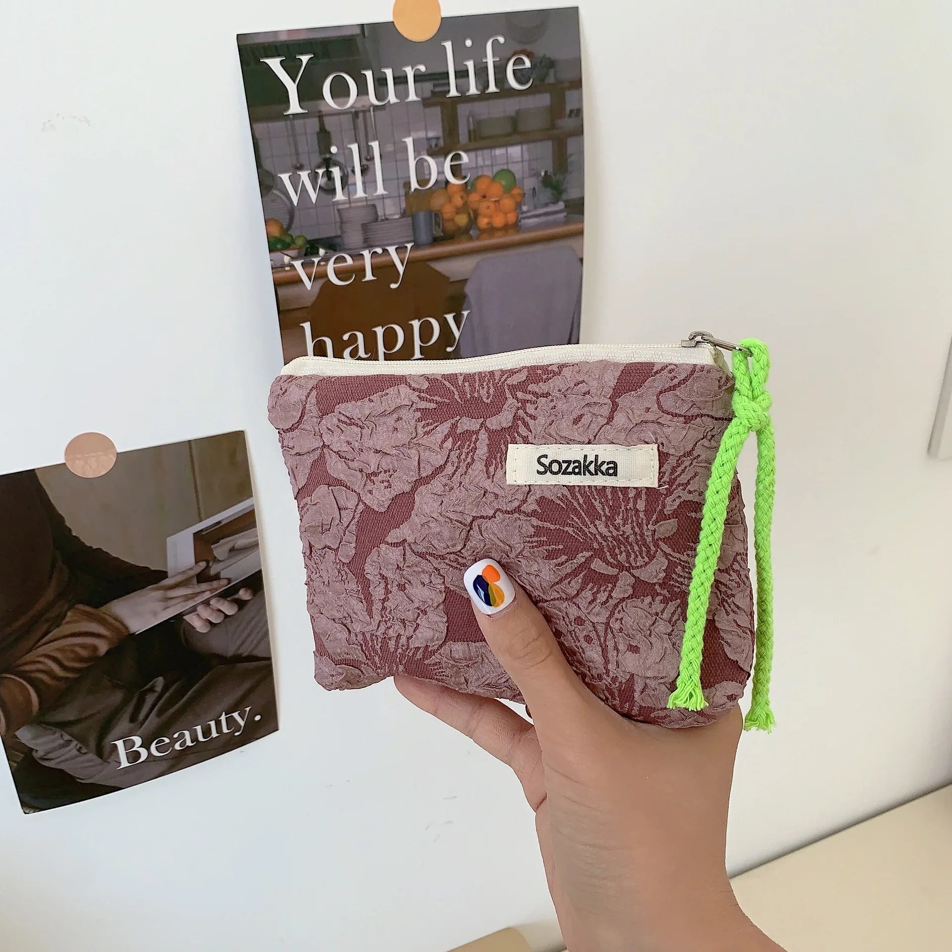 Kawaii Floral Travel Purse