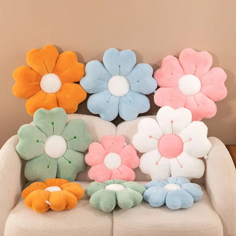 Plush Daisy Flower Pillow