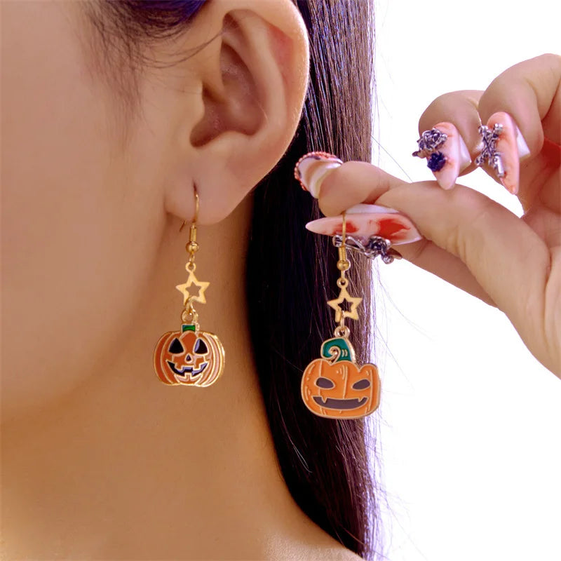 Halloween Enamel Drop Earrings
