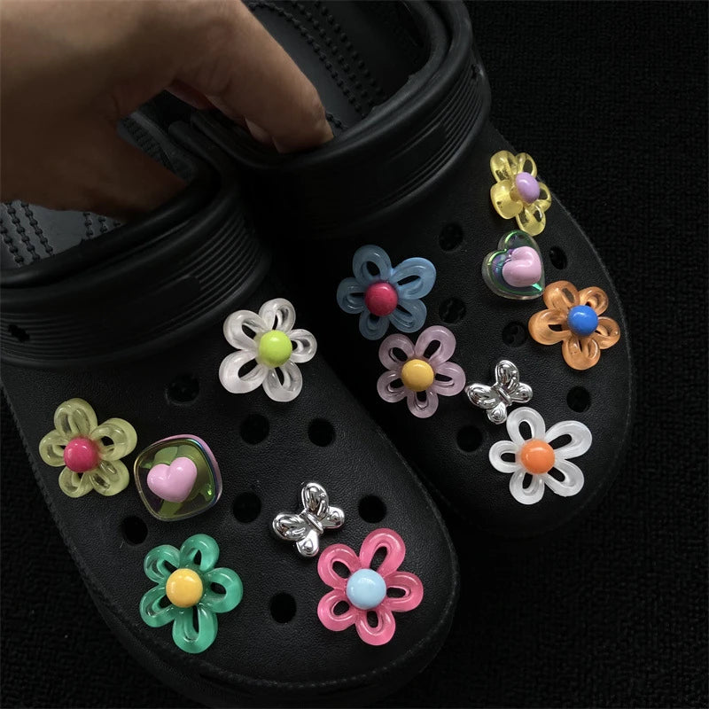 13pcs Vibrant Flower Croc Shoe Charms