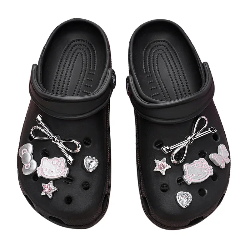 Kitty Silver Set Shoe Charms (10 Pcs)