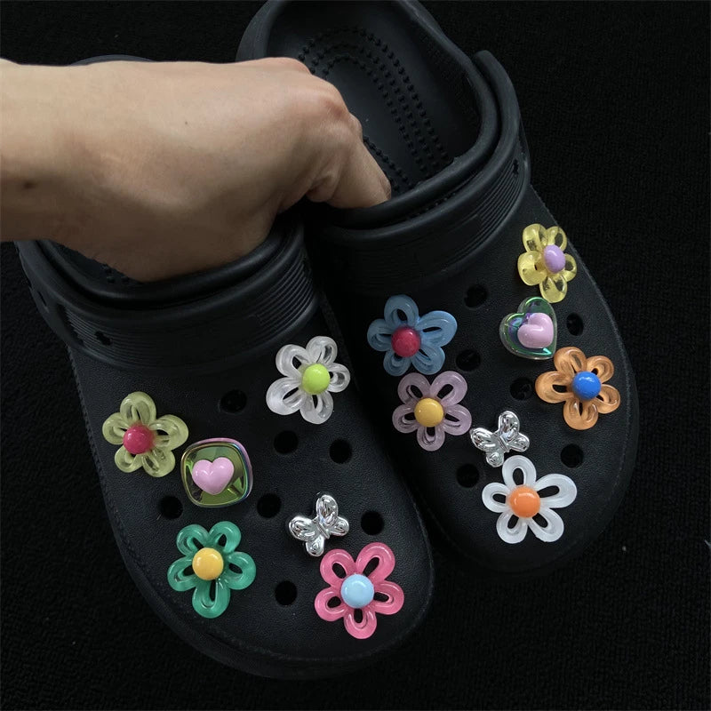 13pcs Vibrant Flower Croc Shoe Charms