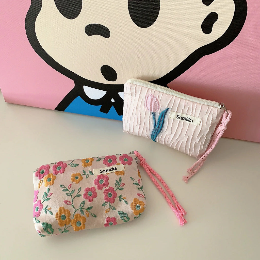 Kawaii Floral Travel Purse