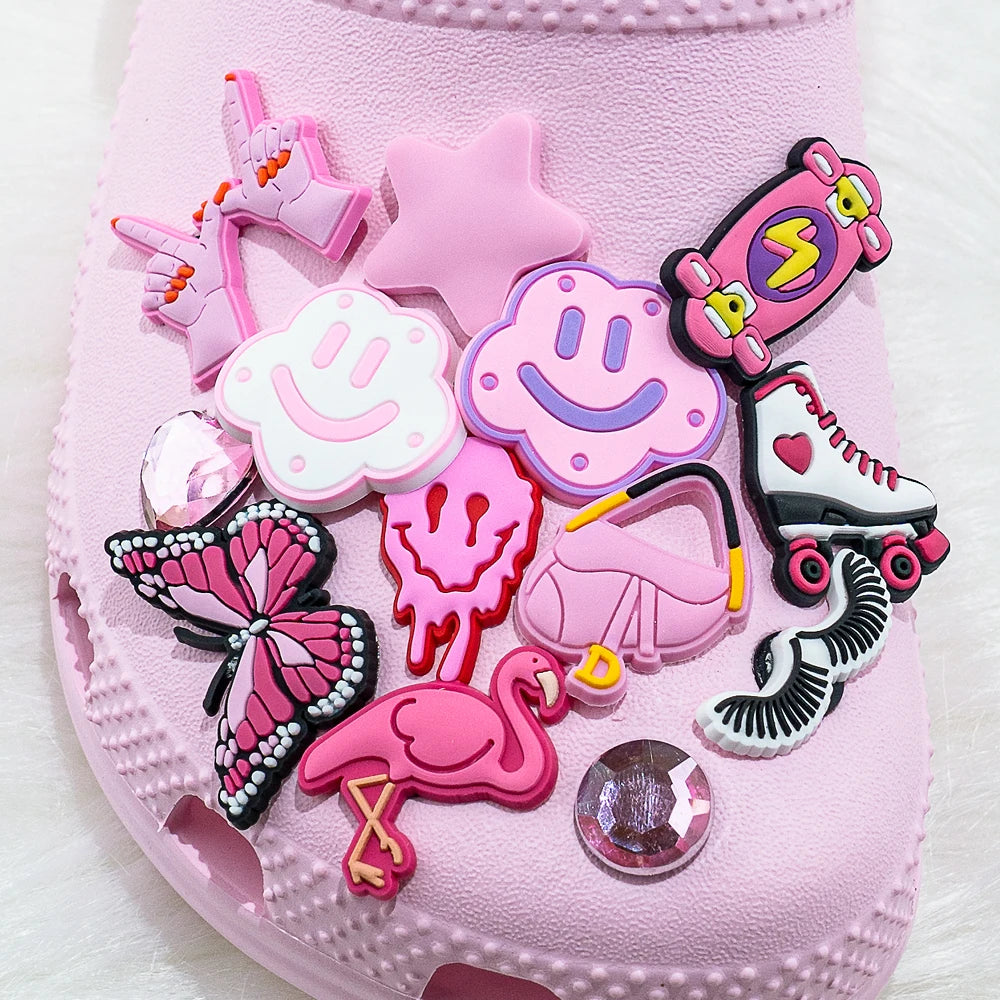 Pink Shoe Charms 20/50/100pcs