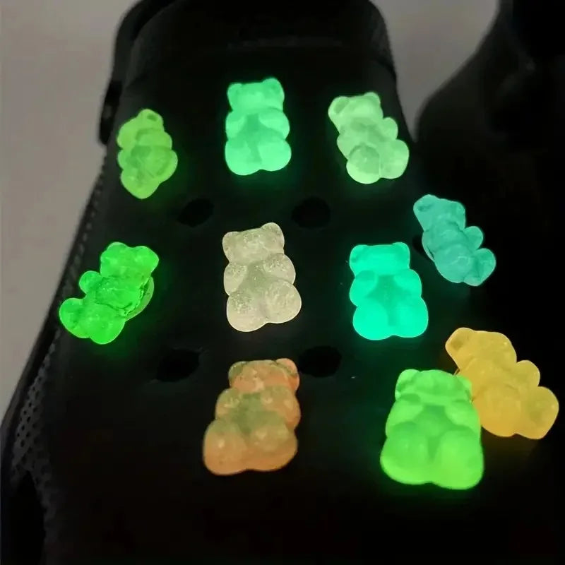 Glow in The Dark Candy Bear Shoe Charms