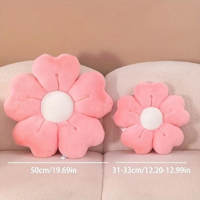 Plush Daisy Flower Pillow