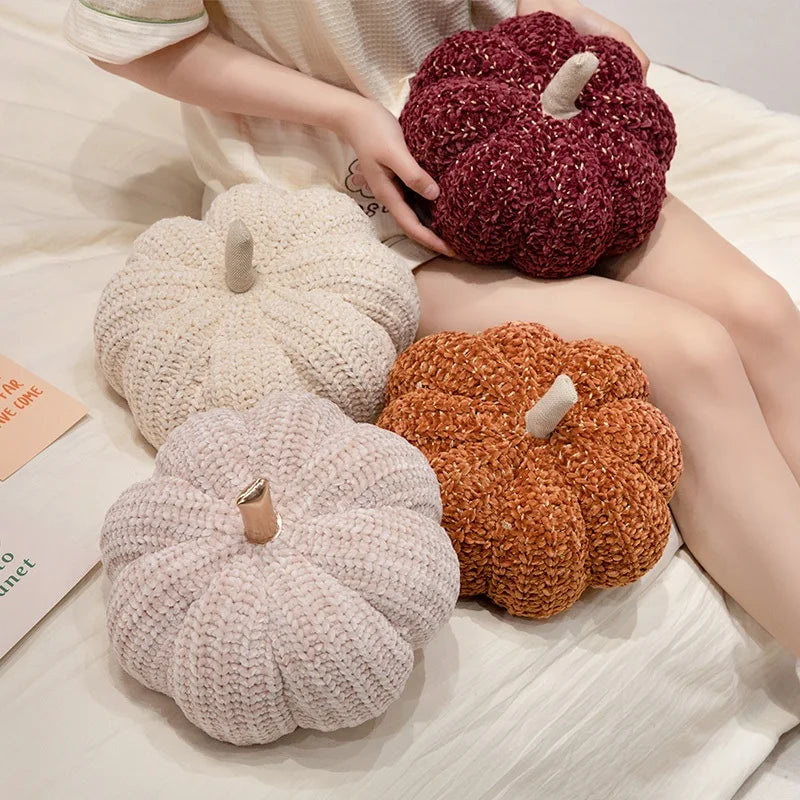 Knitted Pumpkin Plush Pillows Kawaii