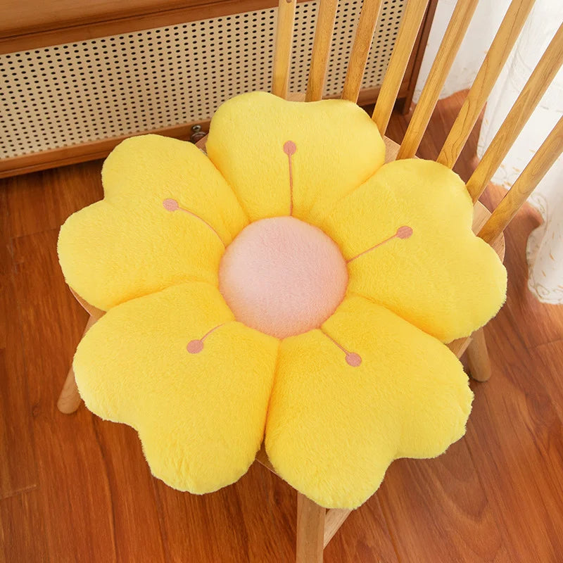 Plush Daisy Flower Pillow