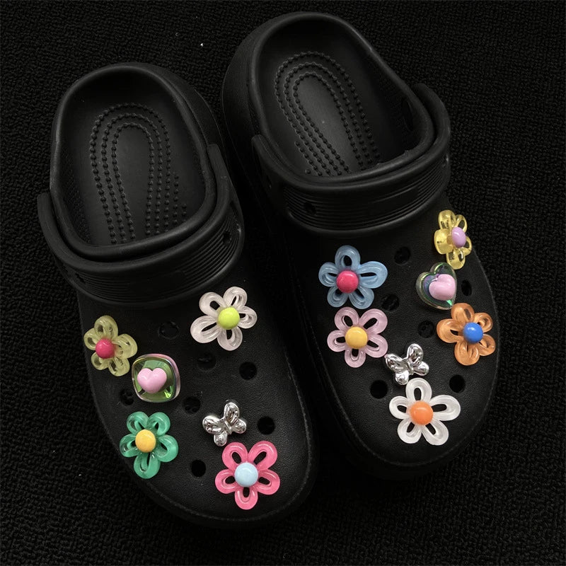 13pcs Vibrant Flower Croc Shoe Charms