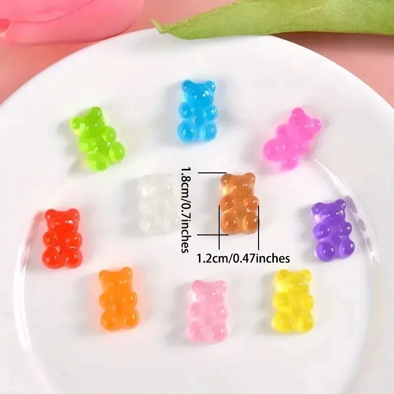 Glow in The Dark Candy Bear Shoe Charms