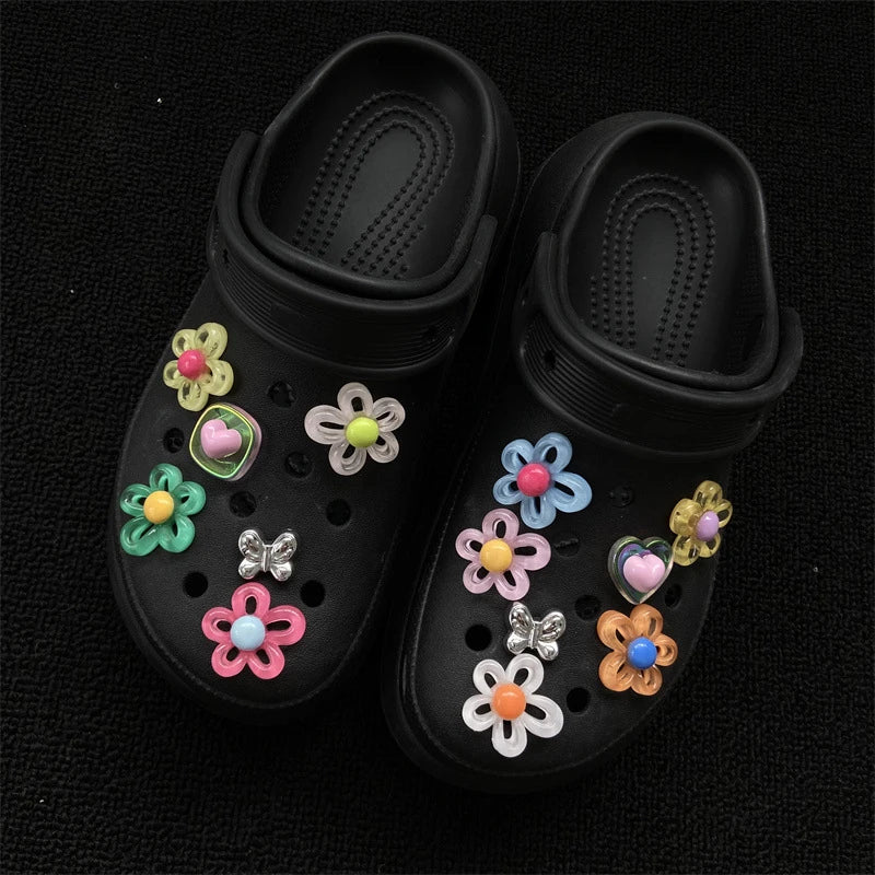 13pcs Vibrant Flower Croc Shoe Charms