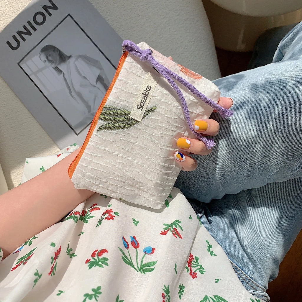 Kawaii Floral Travel Purse