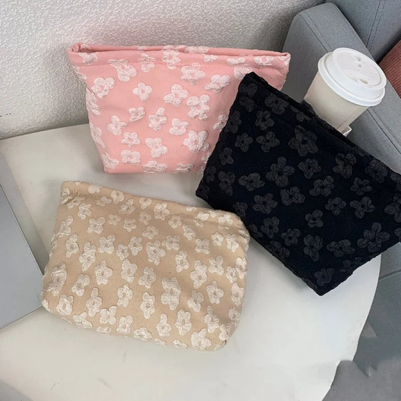 Cute Floral Cosmetic Bag