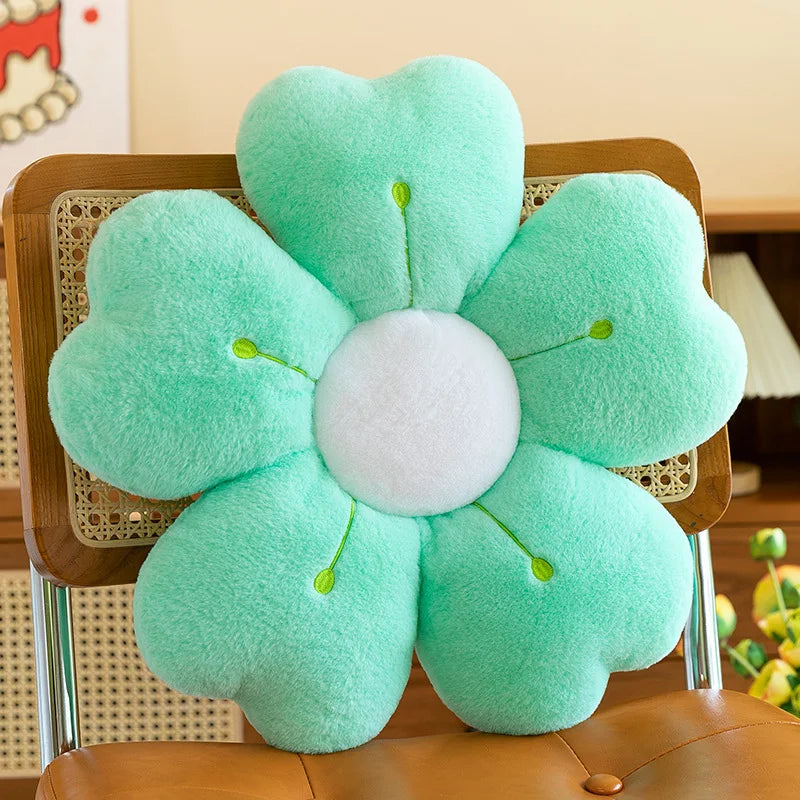 Plush Daisy Flower Pillow