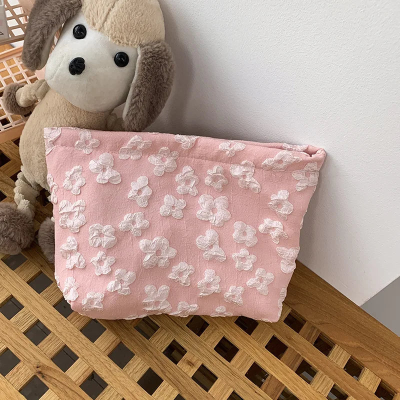 Cute Floral Cosmetic Bag