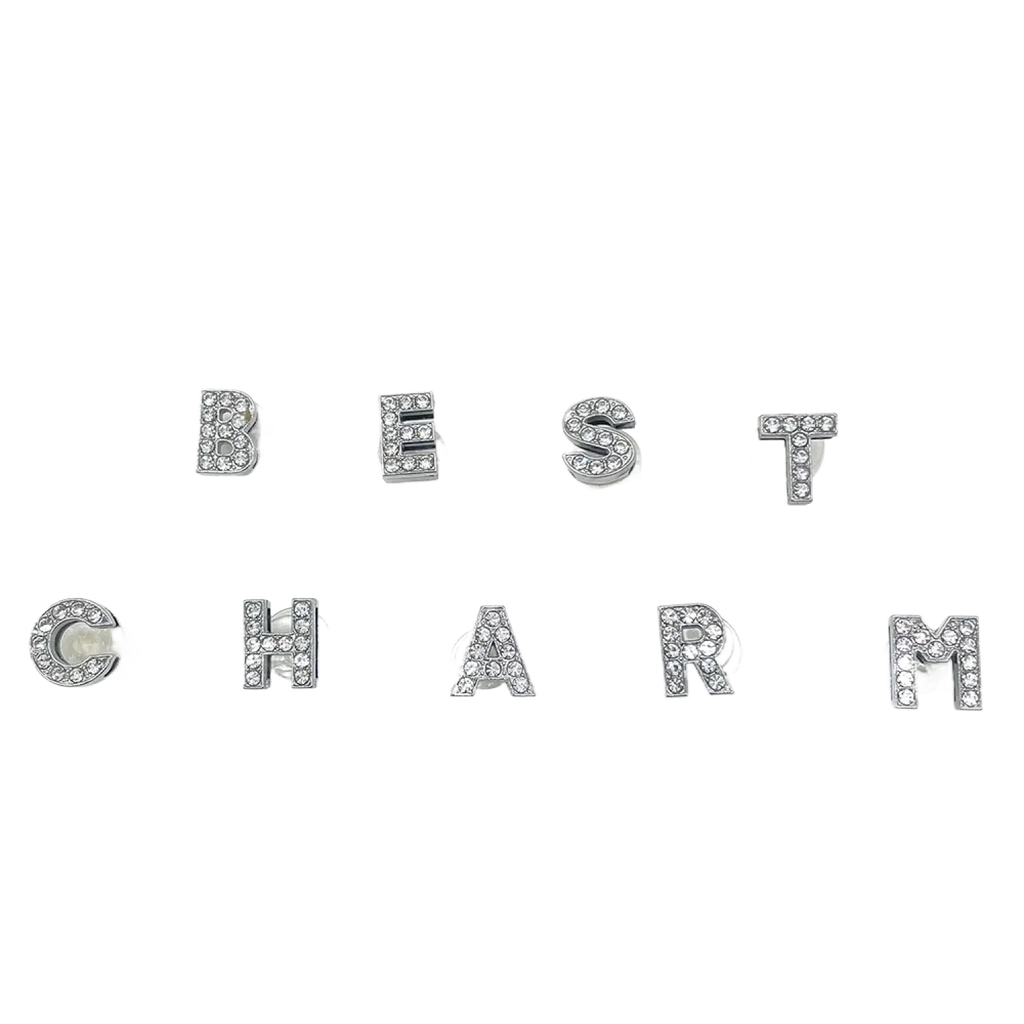 Rhinestones Letters Shoe Charms