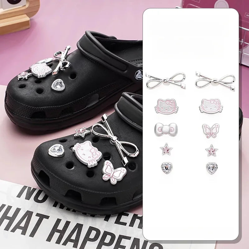 Kitty Silver Set Shoe Charms (10 Pcs)