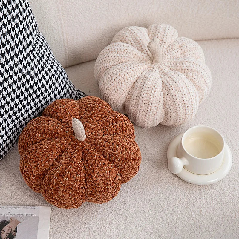 Knitted Pumpkin Plush Pillows Kawaii